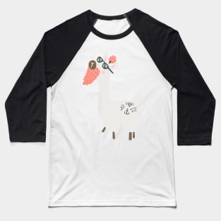 Hipster llama Baseball T-Shirt